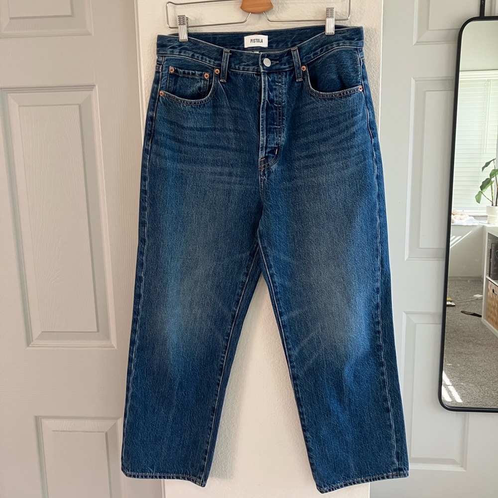 Pistola Cassie super high rise straight crop size 30 - Fairview wash - Picture 3 of 10